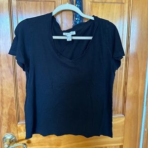 Forever 21 Black Medium V Neck